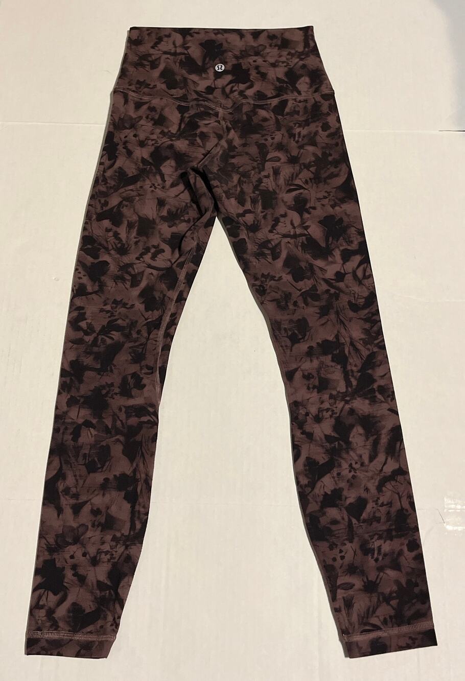 Lululemon Align Pant II 25" Mini Dusk Floral Antique Bark Black Nulu Size 4/XS